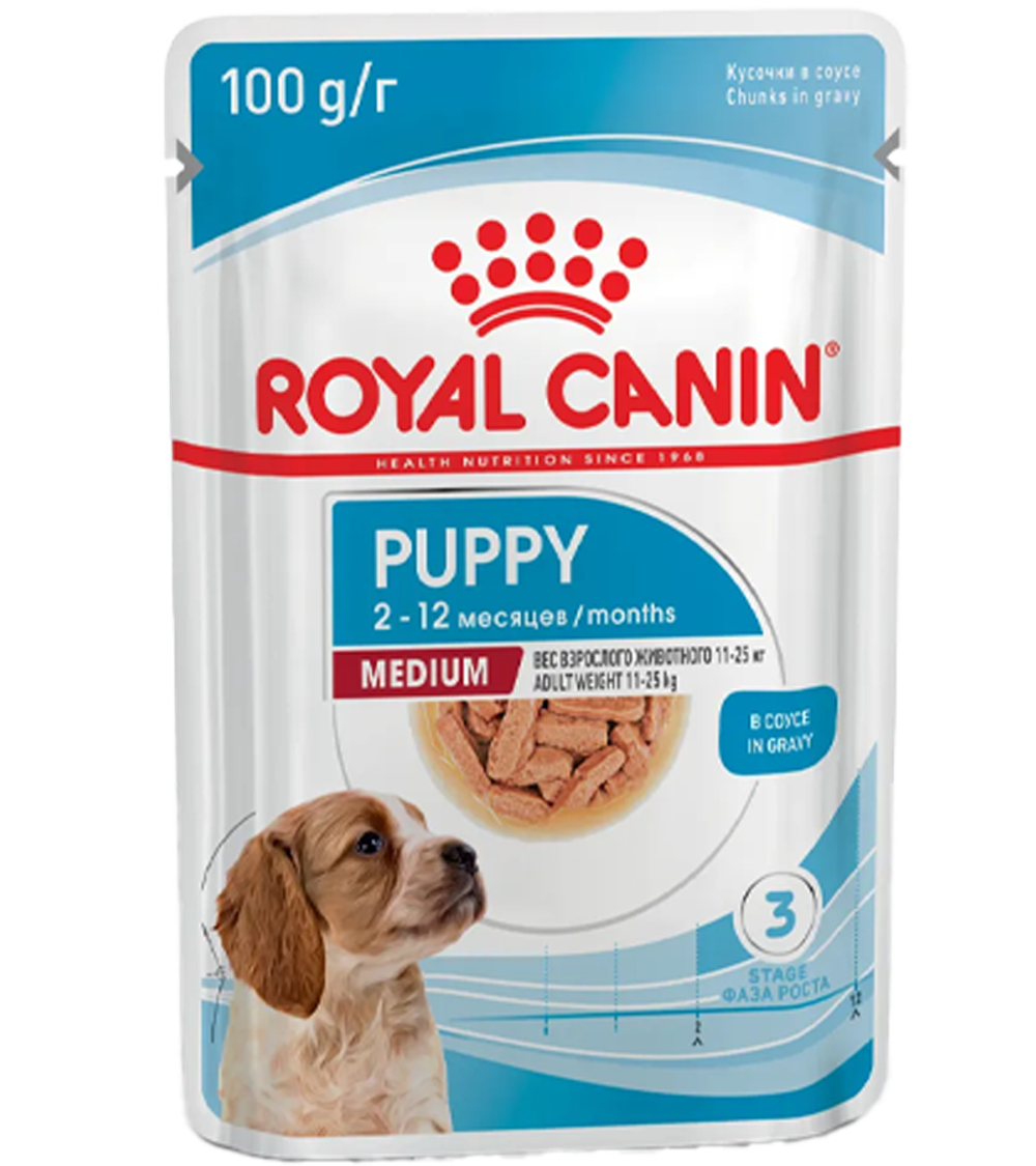 Роял Канин Medium Puppy собаки/соус 100гр.