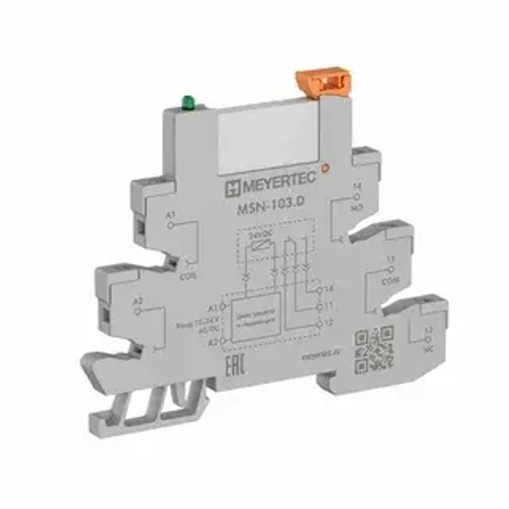 Модуль реле промежуточное 1-конт, 24VDC и колодка MSN-103.D 131630