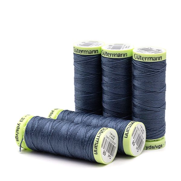 Нитки отделочные Gutermann Top Stitch 30 (30 метров), 5 кат. | 068 серо-синий