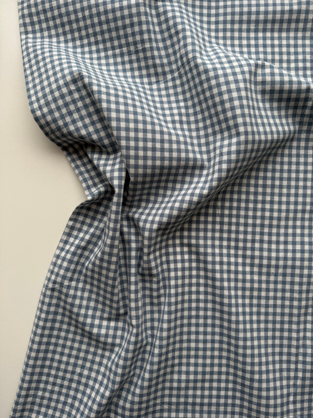 Вареный хлопок 250см. Синяя клетка (0,5*0,5см)