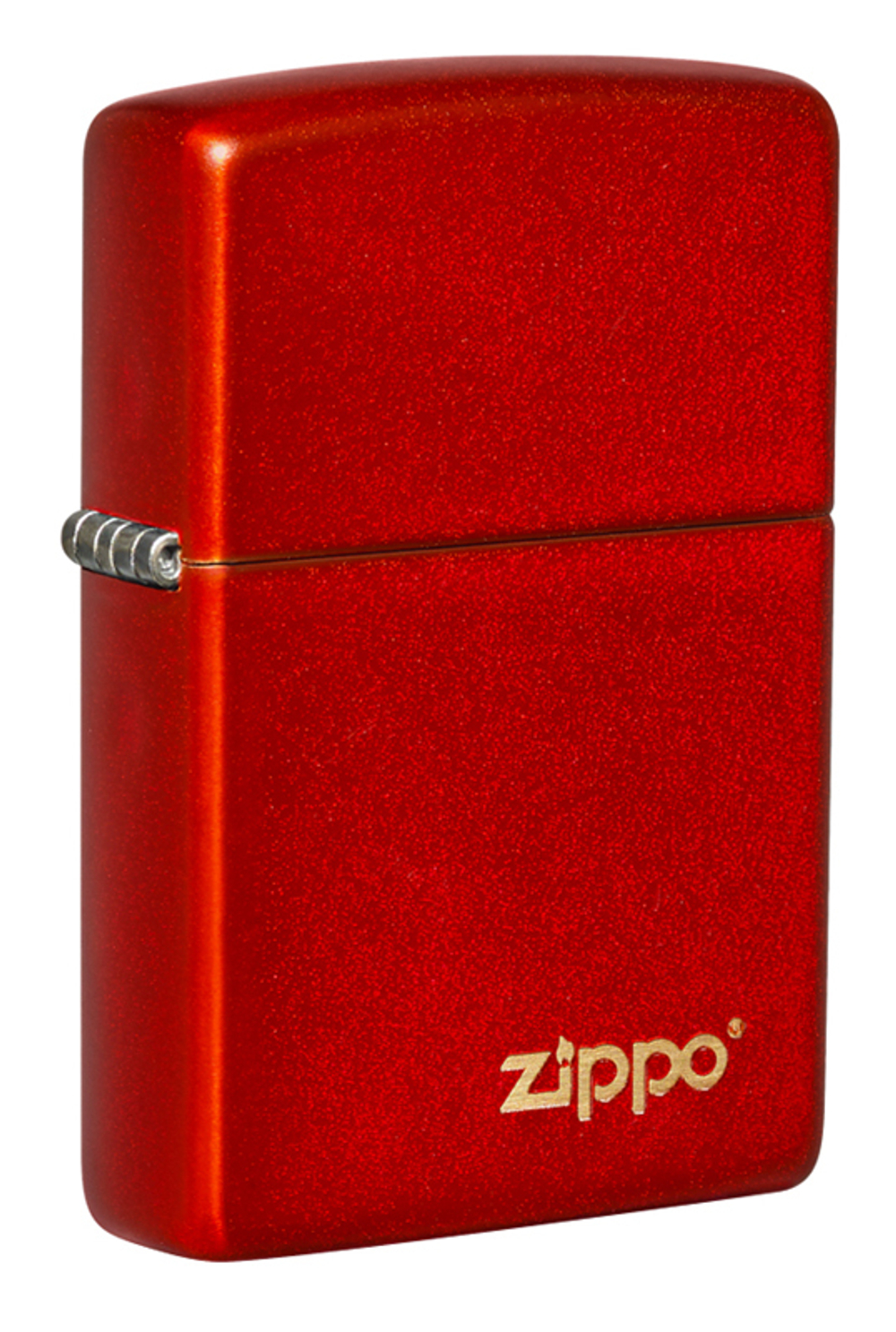 Легендарная классическая американская бензиновая широкая зажигалка ZIPPO Classic Metallic Red 49475ZL в подарочной коробке