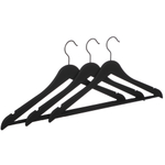 Вешалки для одежды тм VETTA, 3шт, 44,5x23x1см, пластик ABS, софт тач, цвет черный