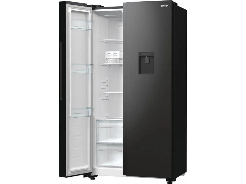 Холодильник двухкамерный Gorenje NRR9185EABXLWD Side by Side, инверторный черный