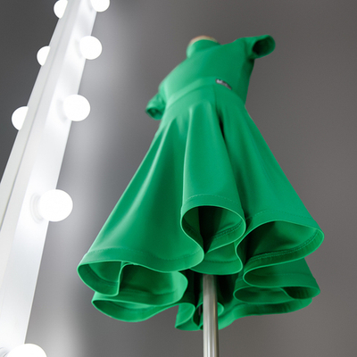 Standart 4-01-24-A | Платье годе 4 клина для спортивных бальных танцев | Vasileva Dance