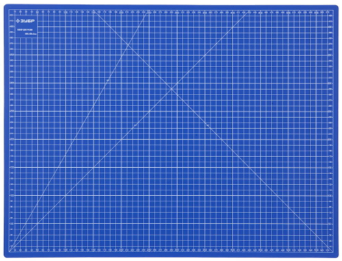 Коврик ЗУБР ″ЭКСПЕРТ″, непрорезаемый, 3мм, цвет синий, 600х450 мм
