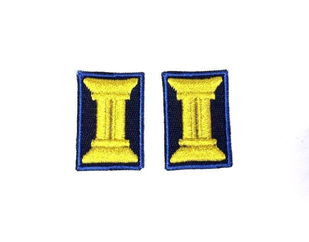 Петличные эмблемы офицерского корпуса ВС РФ синие