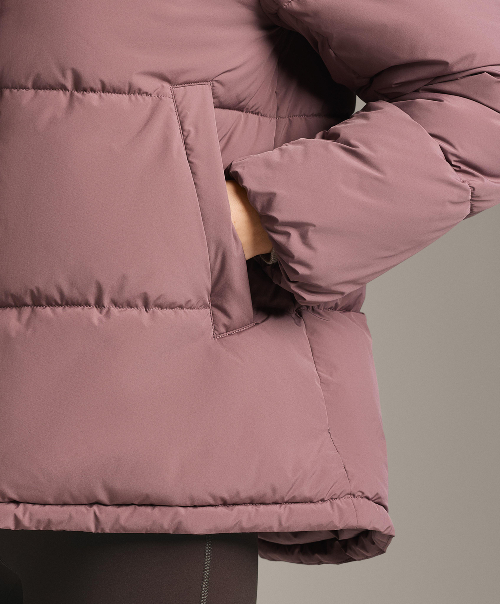 Oysho Водоотталкивающая утепленная куртка Primaloft®, фиолетово-розовый