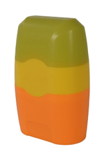 Ластик с точилкой в пластиковом корпусе. 4 цвета микс