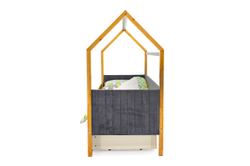 Детская кровать-домик мягкий Бельмарко Svogen дерево-графит