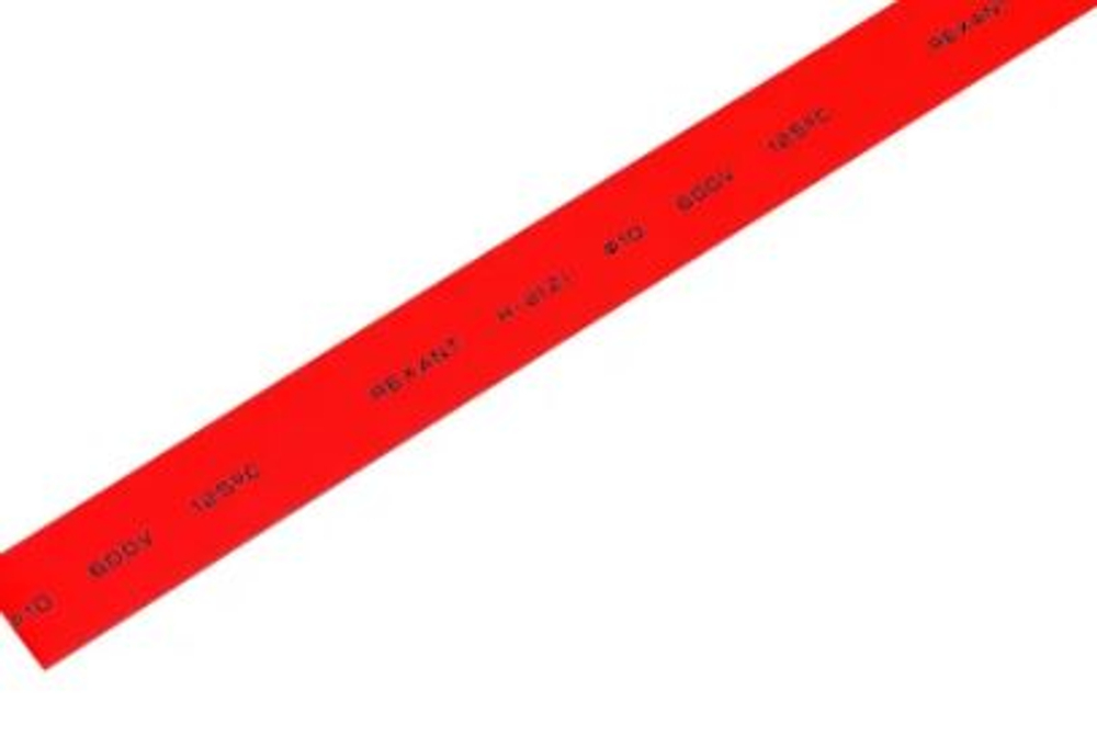 Кембрик (18) 1м REXANT красный 218004