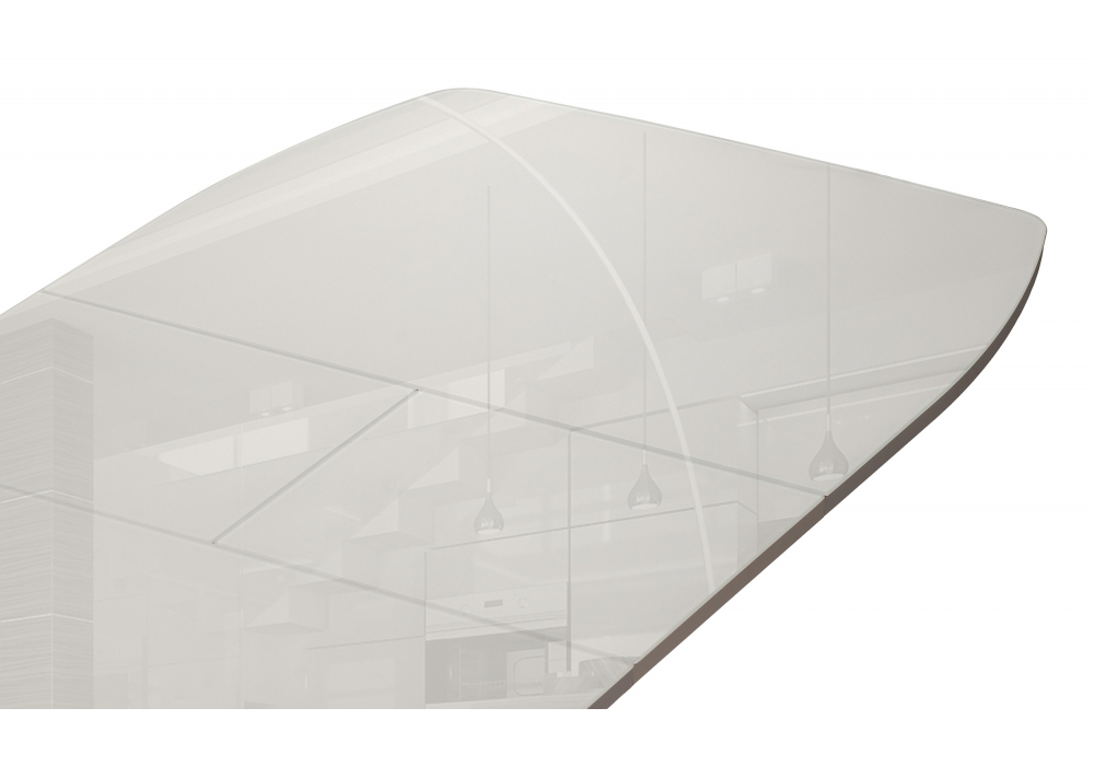 Стол стеклянный Woodville Тамаса 120(150)х70х76 латте, капучино