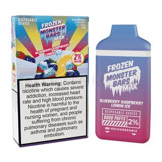 Купить Одноразовый Pod Monster Bars MAX - Blueberry Raspberry Lemon Ice (6000 затяжек)
