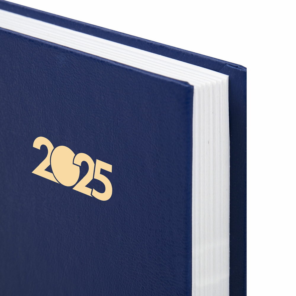 Ежедневник датированный 2025 145х215 мм А5 STAFF обложка бумвинил синий (4 штуки в упаковке)