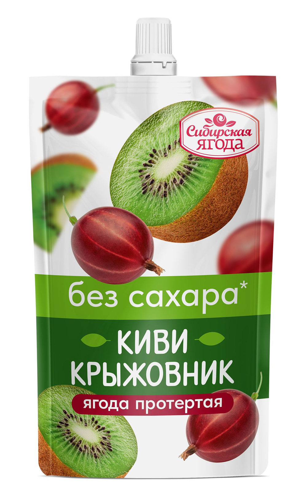 Ассорти протертой ягоды 4 шт: Вишня-Арония, Земляника-Клюква, Киви-Крыжовник, Малина-Жимолость, десерт без сахара