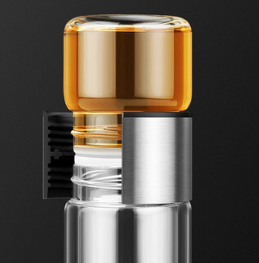 213042 Бутылка для заваривания SAMADoyo "C-001A" ниж.колба-238мл, верх. колба-170мл, черный/стекло