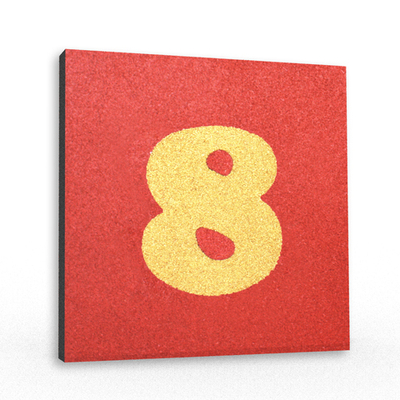 Резиновая плитка с рисунком Цифра 8 500х500x40 мм тротуарная