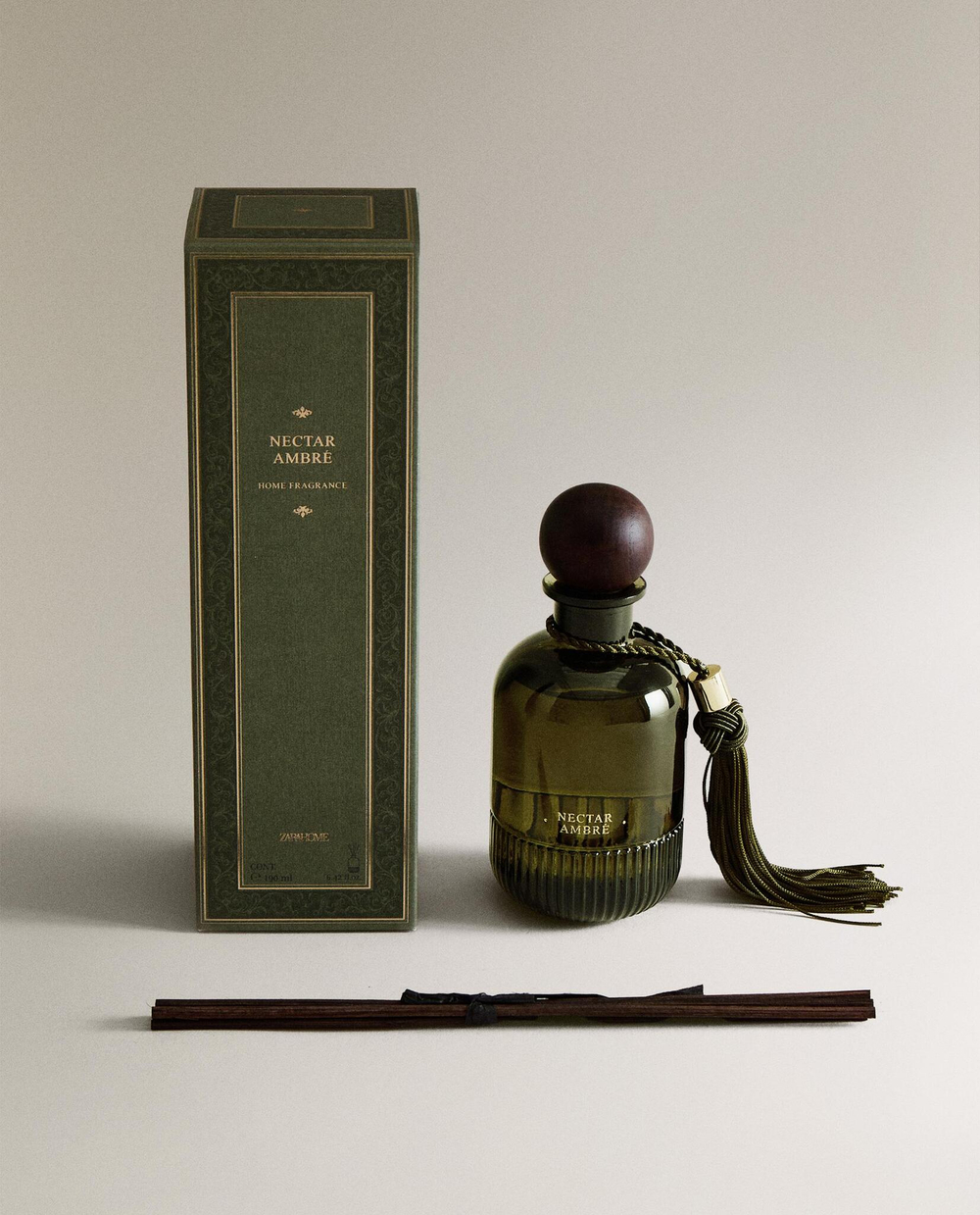 Zara Home NECTAR AMBRÉ REED DIFFUSERS — ароматический диффузор с тростниковыми палочками, Нектар Амбре, 190 мл