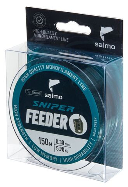 Леска монофильная Salmo Sniper FEEDER Moss Green 150/030