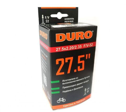 Камера 27.5"х2.20/2.35 бутил, Presta F/V-52 мм DURO