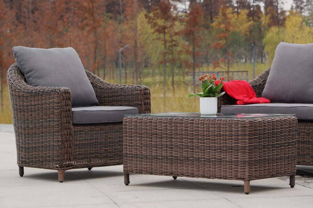 "Кон Панна" лаунж-зона из искусственного ротанга, цвет коричневый