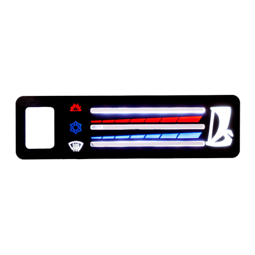 Ручки управления блоком отопителя с рычажками для ваз 2107 с белой подсветкой