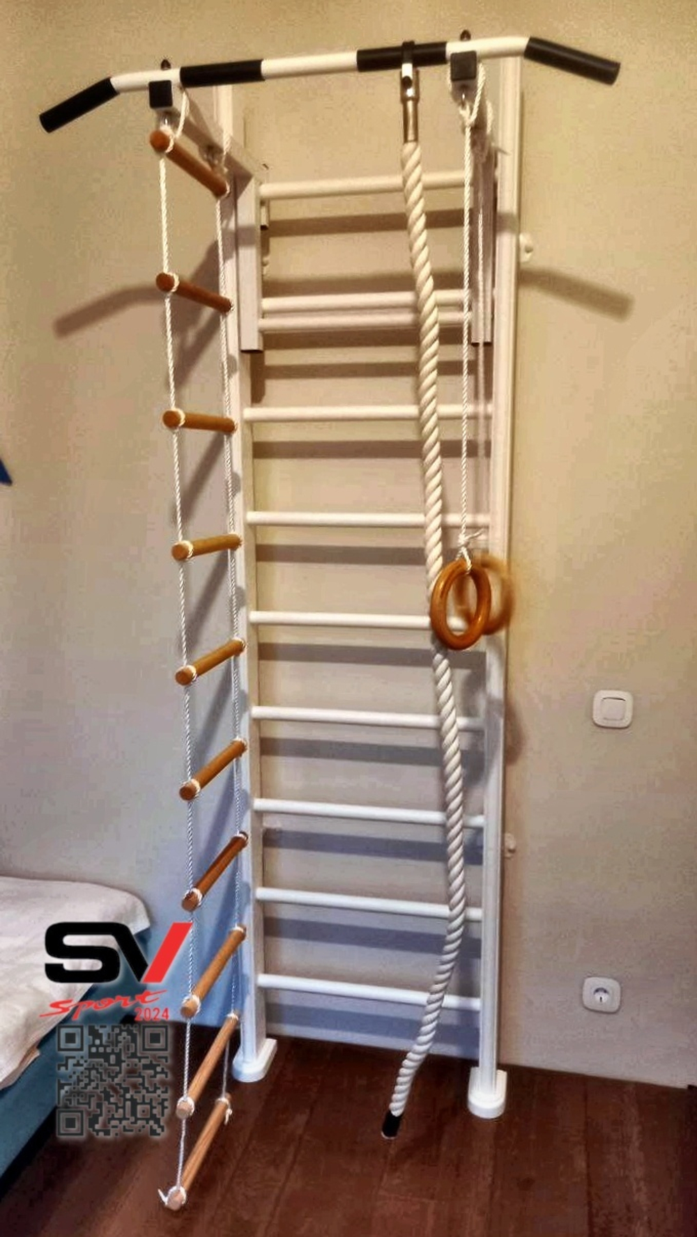 Монтаж шведской стенки Sv Sport в бетонные, кирпичные стены