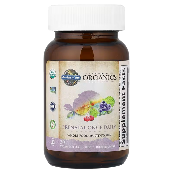 Мультивитамины для беременных, Garden of Life Organics Once Daily Prenatal, 30 веганских таблеток