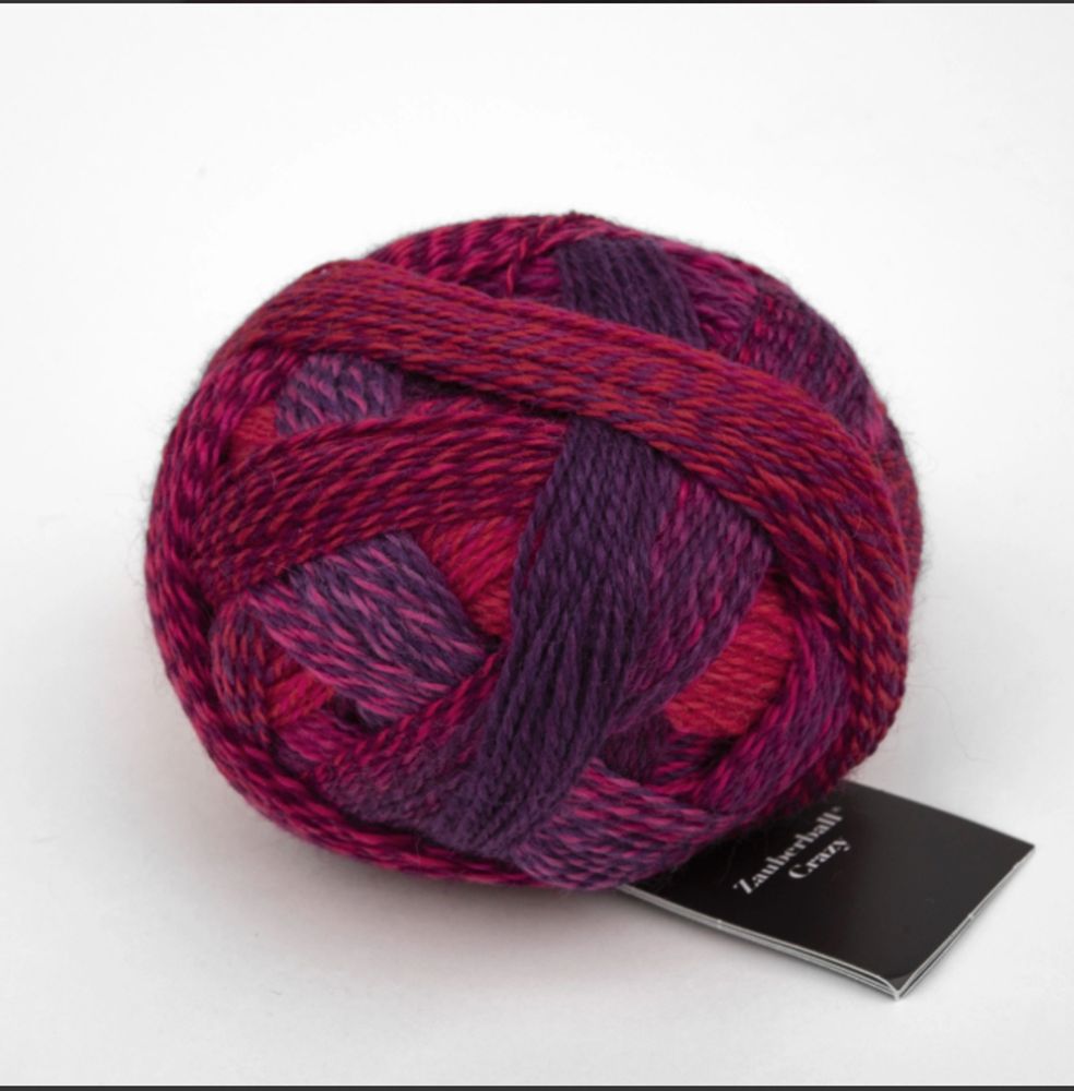 Пряжа Crazy Zauberball (2095/Индийский красный), 420м/100гр