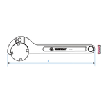 KING TONY (3641-C0) Ключ радиусный шарнирный 80-120 мм