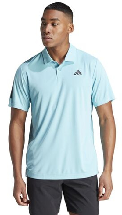 Мужское теннисное поло Adidas Club 3-Stripes Tennis Polo Shirt - light aqua