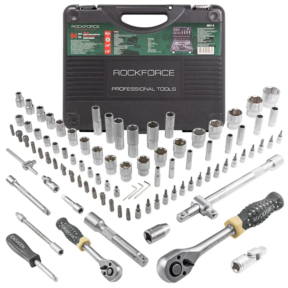 Набор инструментов 94пр. 1/2'', 1/4'' (6гр.)(4-32мм) RockForce##Rock FORCE RF-4941-5