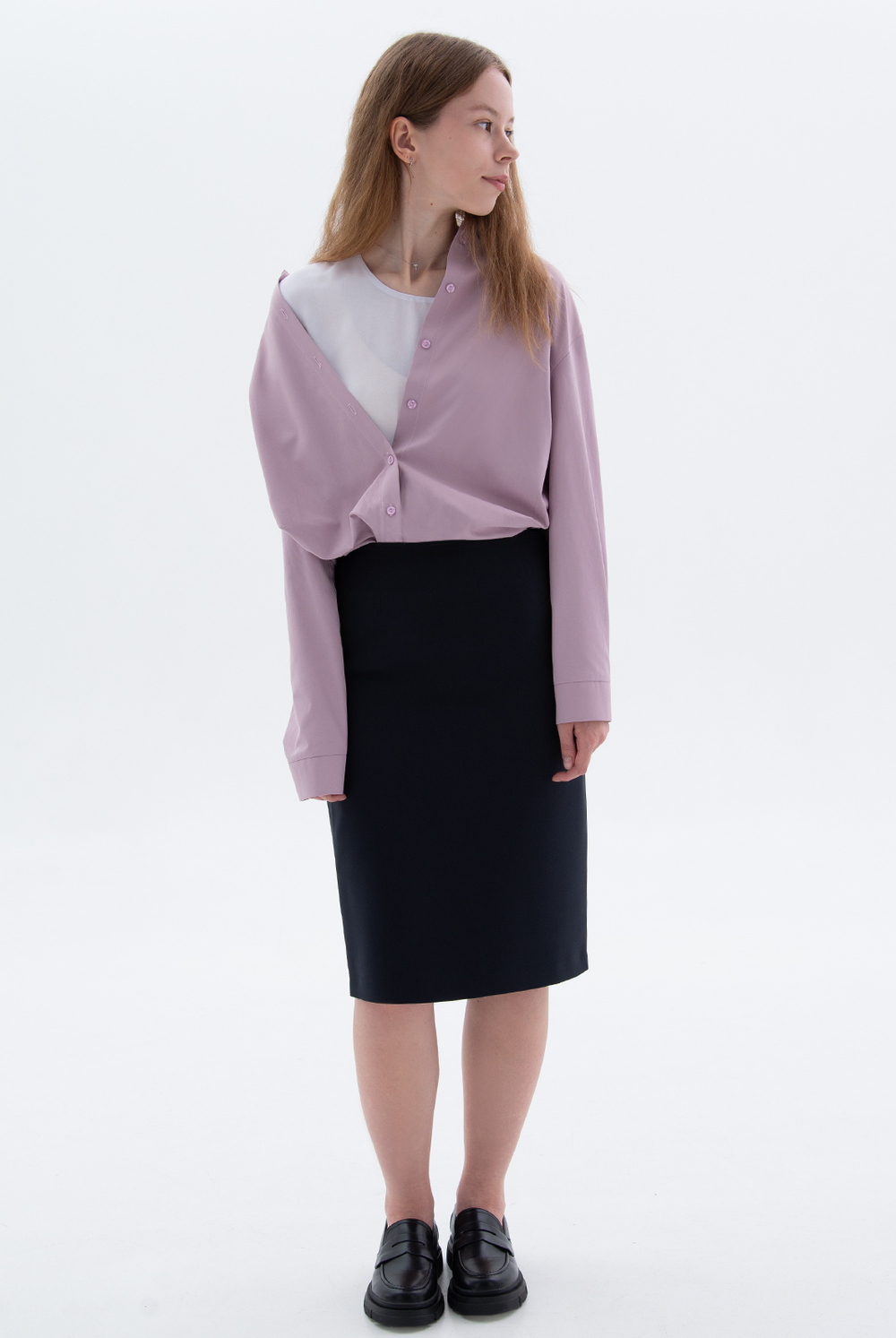 Юбка карандаш 1328Ла, Тёмно тёмно син #70ТТСи011328Ла