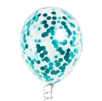 Латексный шар с крупным тиффани конфетти, 36 см