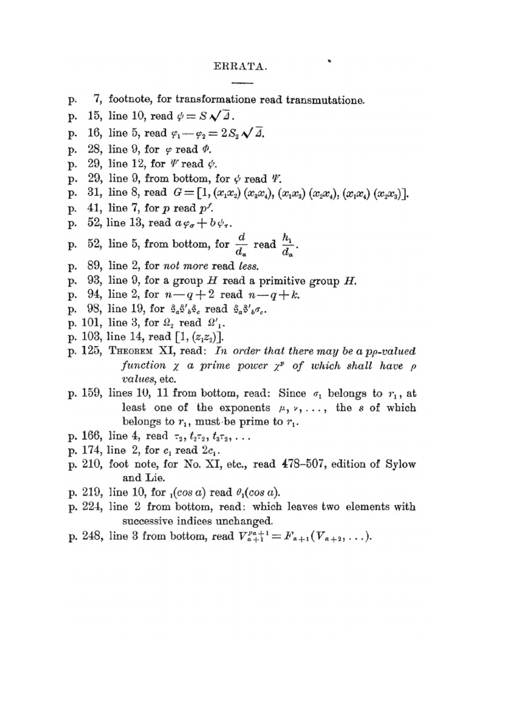 The theory of substitutions and its application to algebra | Eugen Netto