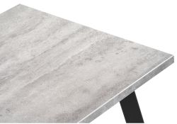 Стол Тринити Лофт 120х60х75 25 мм бетон / матовый черный