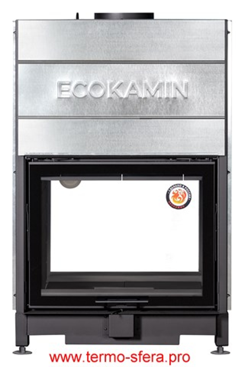 Каминная топка Экокамин ВЕГА 800 TB туннельная черный шамот