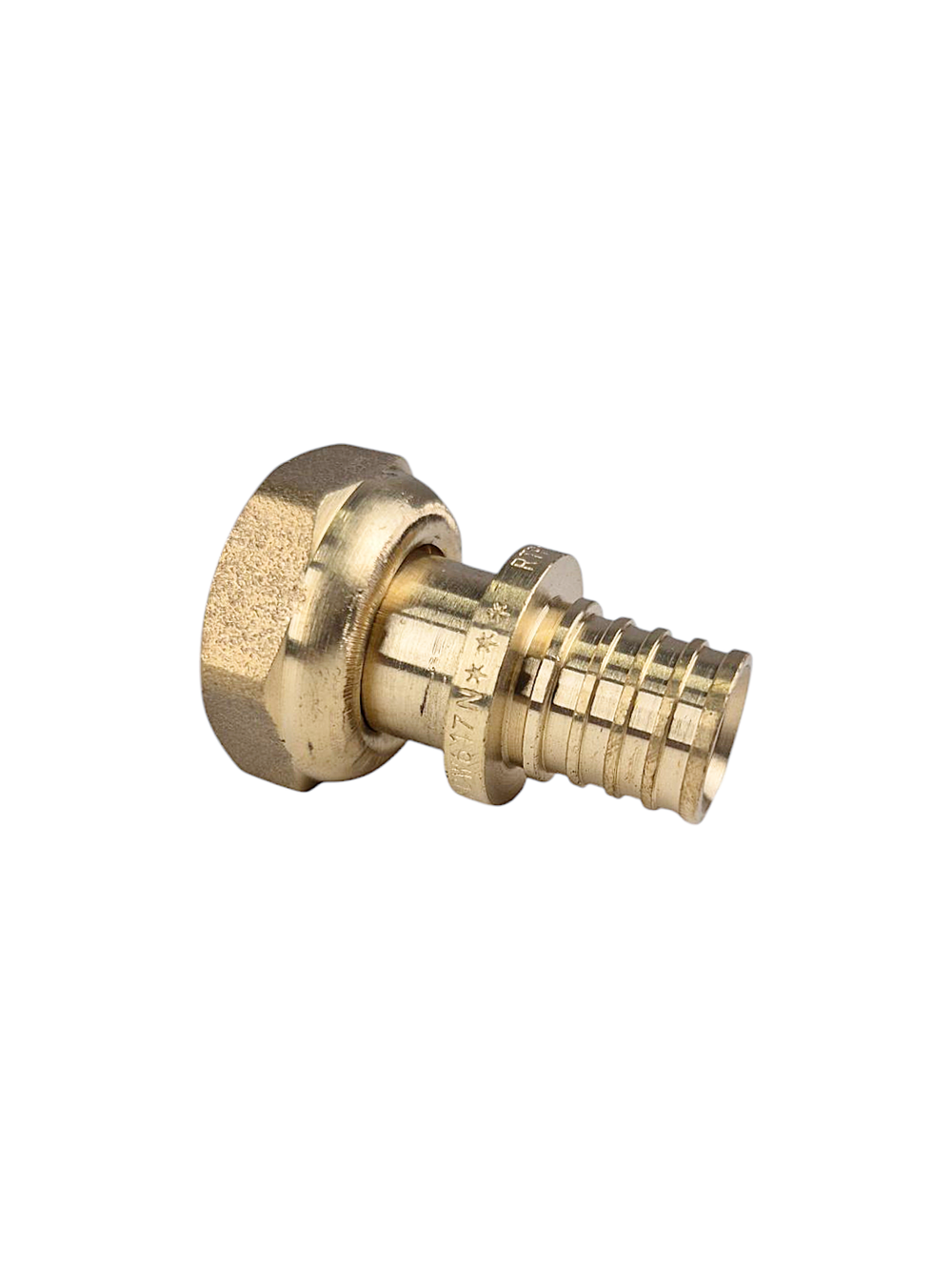 Муфта с накидной гайкой аксиальная, латунь,16х1/2", желтый, RTP (300/10)