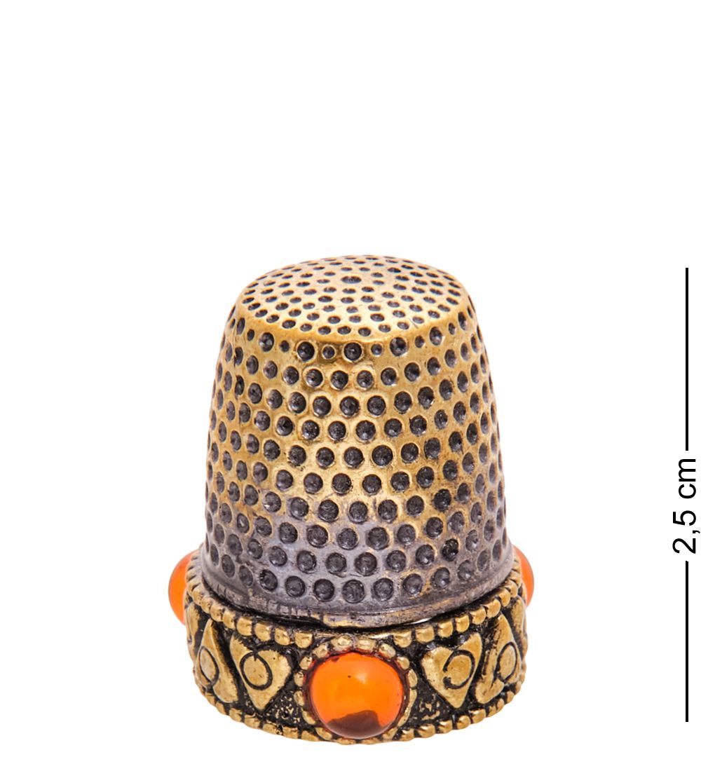 AM-3550 Наперсток «Кольцо» (латунь, янтарь)