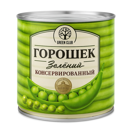 Горошек зеленый Green Club ключ 400 гр
