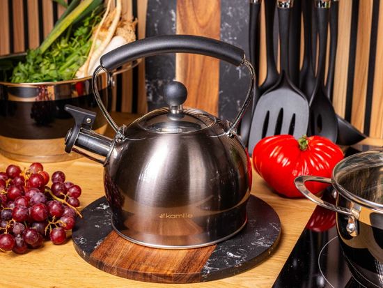 Чайник 2 л. из нержавеющей стали со свистком Kamille KM 0873