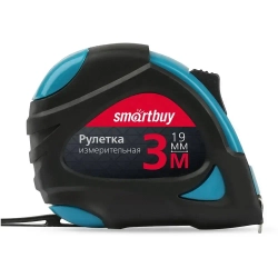 Рулетка измерительная Smartbuy Tools, 3мх19мм, прорезиненный корпус, 2 фиксатора, усиленный зацеп