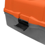 Ящик рыболовный для хранения снастей трехполочный оранжевый