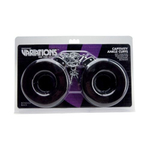 Меховые черные наручники VARIATIONS (Цвет: черный)