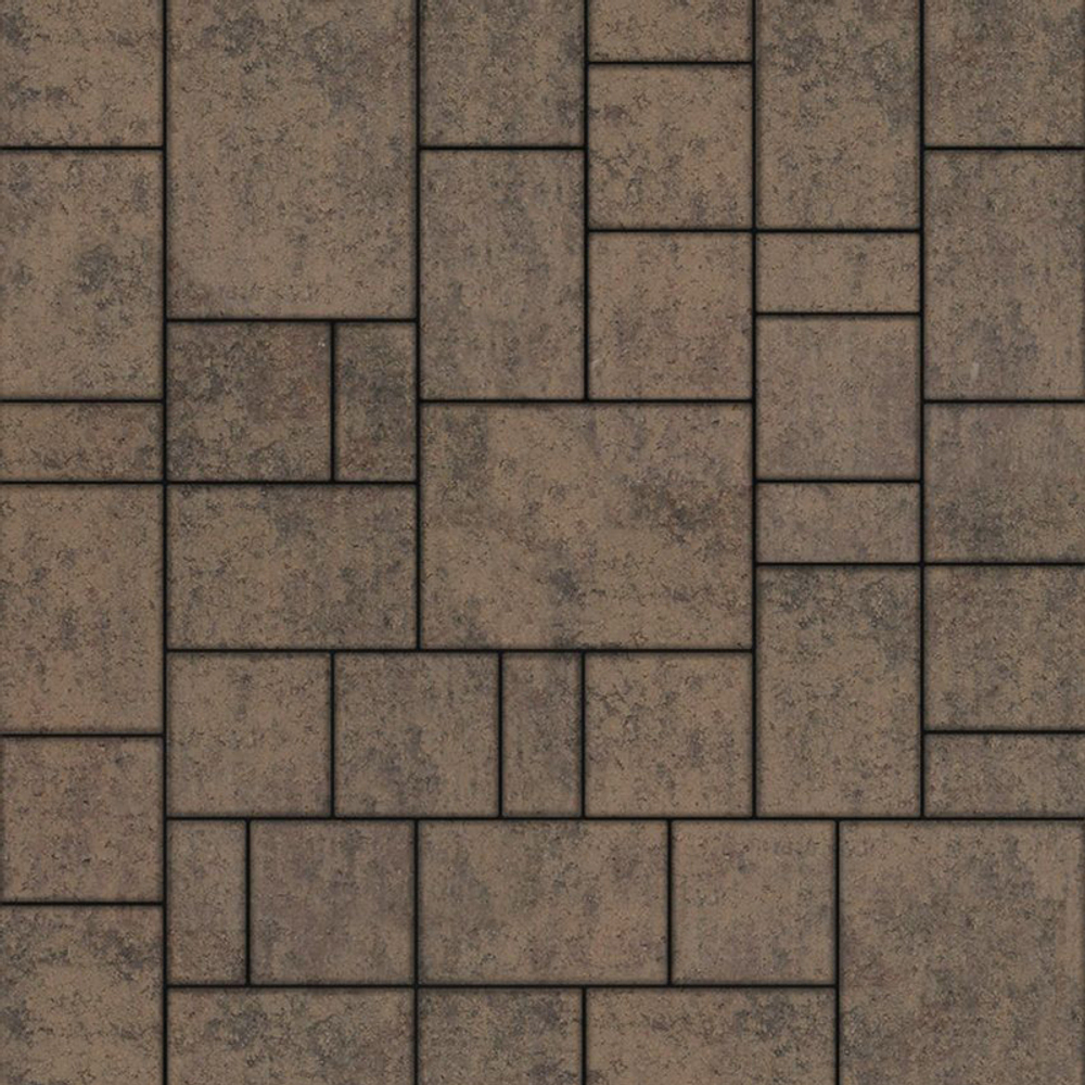 Тротуарная плитка МЮНХЕН - Листопад гладкий Шелковица, комплект из 4 видов плит