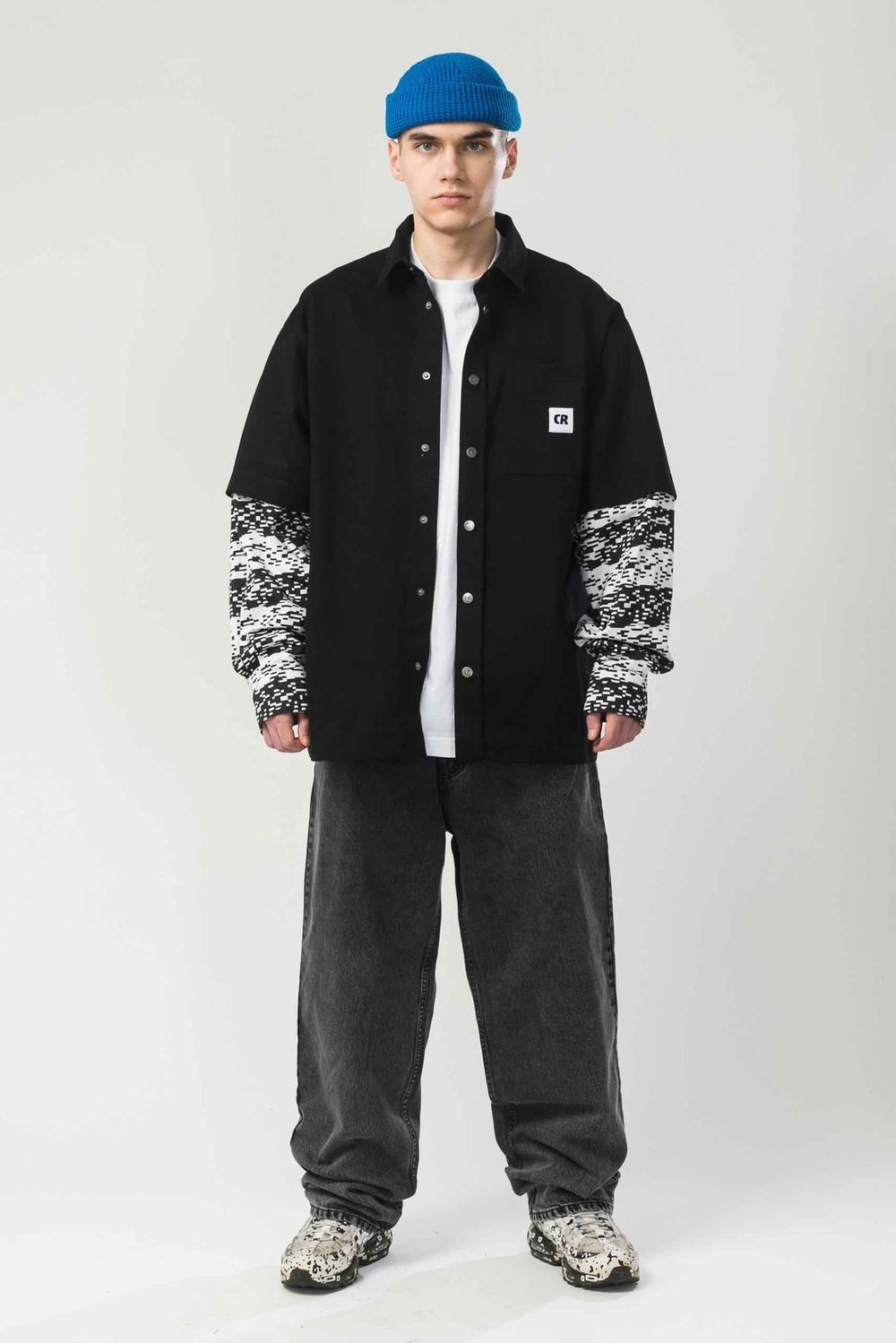 Рубашка Codered Glitch Stripes Arm черный