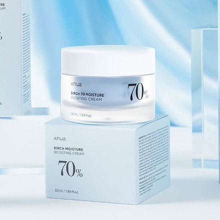 Увлажняющий крем для лица с берёзовым соком ANUA Birch 70% Moisture Boosting Cream, 50ml