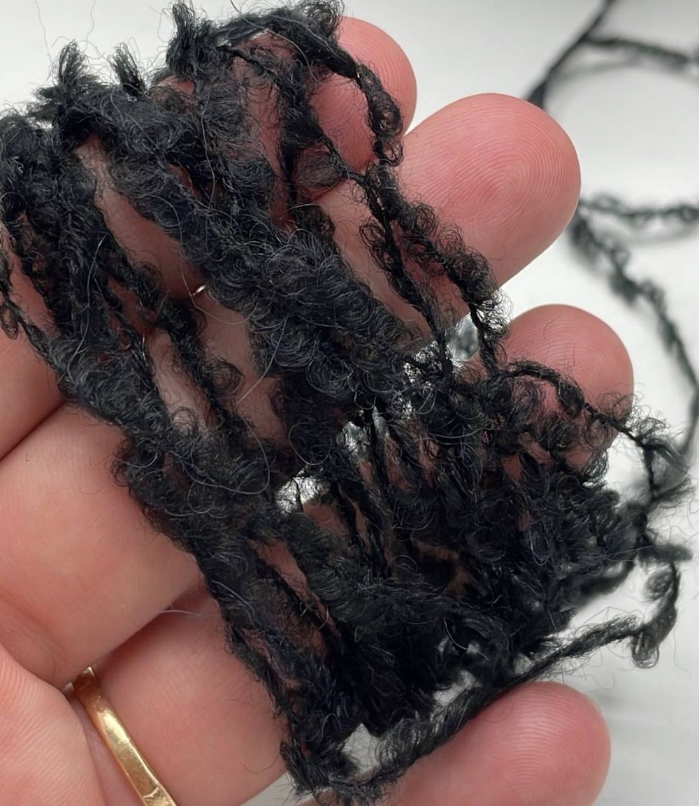 Пряжа букле меринос альпака на бобине LINEAPIU