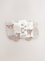 Носки для малышей Next E45-707, 5 шт., Белый, Бежевый