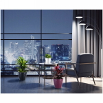 Горшок для цветов пластиковый 3,3л d-19см «Manhattan» c дренажной вставкой, белоснежный жасмин