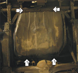 Усиленная защита Motodor топл. бака. 2 мм, сталь. для Hyundai Galloper 1991-1998,Hyundai Galloper 1998-2003 арт.00907